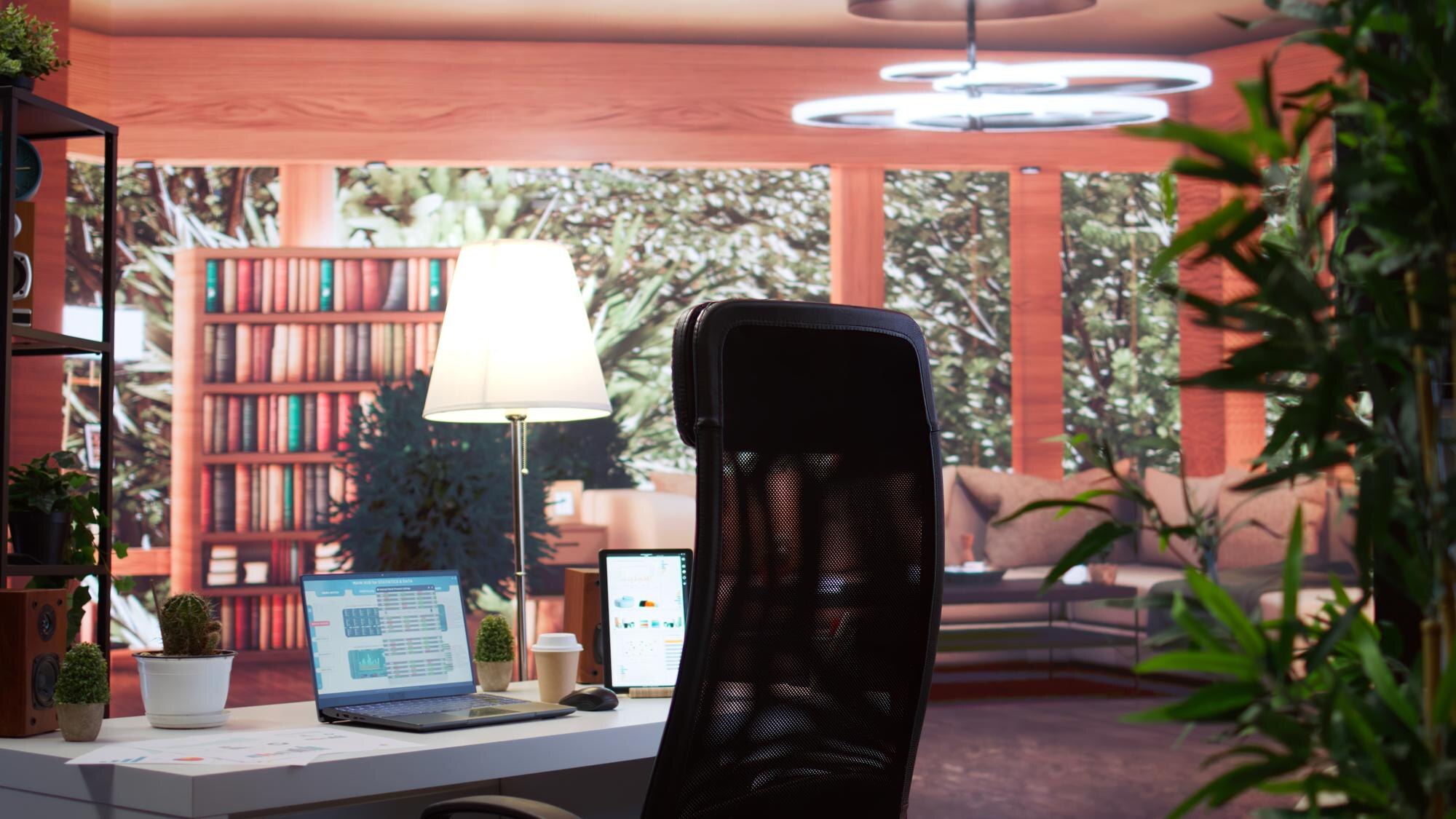Espacio de trabajo bien iluminado